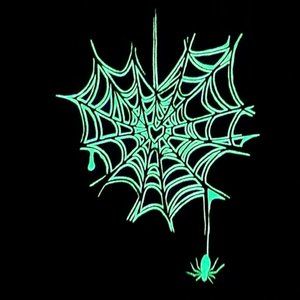 Glow-in-the-Dark Spider Web Design Pants